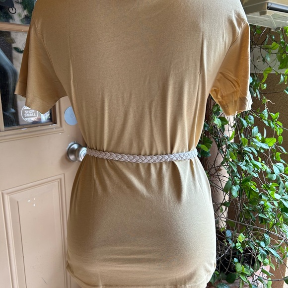 Western Braided Stylish Ivory Rope Tie Belt NWT - Picture 4 of 8